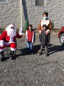 Children Meeting Santa at ASCFs Outdoor Holiday Event