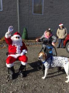 Children and Pets Meeting Santa at ASCFs Outdoor Holiday Event