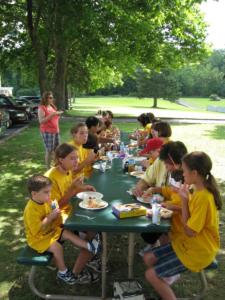 ASCF CAMPChildren having lunch at  ASCF's   Fun Day Summer camp   
